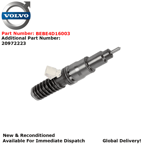 VOLVO FH II400 NEW AND RECONDITIONED DELPHI DIESEL INJECTOR 20972223 - BEBE4D16003